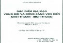 Đặc điểm địa mạo vùng đồi và đồng bằng ven biển Ninh Thuận và Bình Thuận