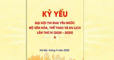 Kỷ yếu Đại hội Thi đua yêu nước Bộ Văn hóa, Thể thao và Du lịch lần thứ IV (2025-2030)