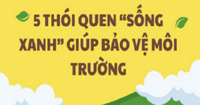 [Infographic] 5 thói quen sống xanh giúp bảo vệ môi trường