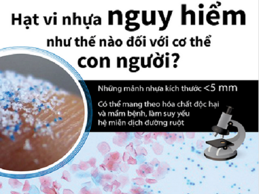 [Infographics]Hạt vi nhựa nguy hiểm như thế nào đối với cơ thể con người?