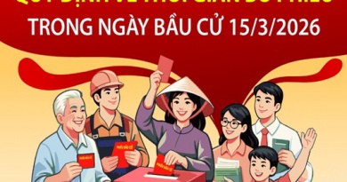 Quy định về thời gian bỏ phiếu trong ngày bầu cử 15/3/2026