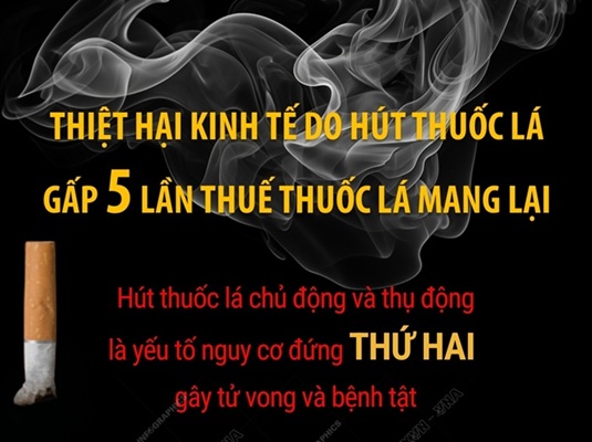 [Infographic] Thiệt hại kinh tế do hút thuốc lá gấp 5 lần thuế thuốc lá mang lại