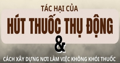[Infographic]: Mối nguy hại hút thuốc thụ động và xây dựng công sở không khói thuốc