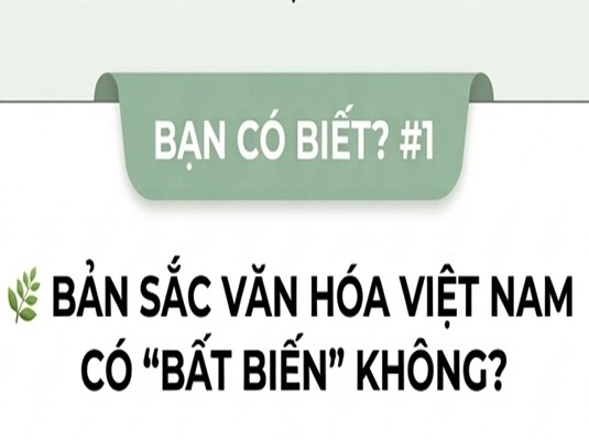 Bạn có biết? #1: Bản sắc văn hóa Việt Nam có “bất biến” không?